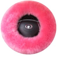 Car steering wheel sleeve interior genuine Australian sheepskin wool steering wheel cover pink steering wheel cover